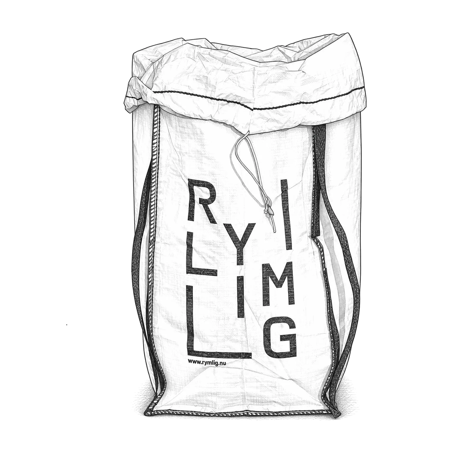 Rymlig trädgårdssäck 200 l, 3-pack